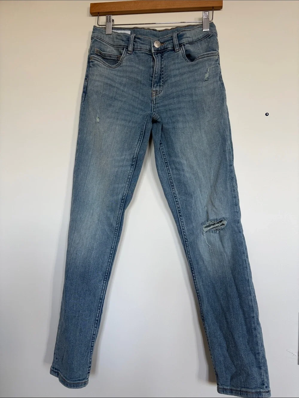 Nike Beige Pants with Light Blue Jeans and Brown Joggers